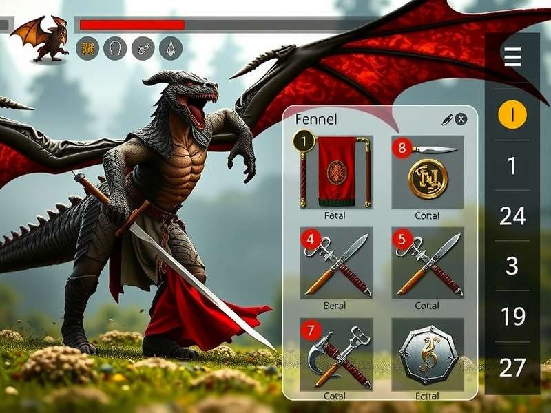 Dragon Slayer Fennel combat screenshot showing a player character battling a dragon